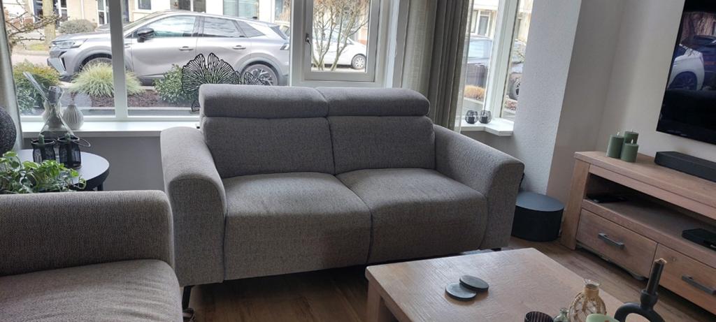 Happy Home banken 3 zits (elektrisch) & 2 zits, Huis en Inrichting, Ophalen of Verzenden, 75 tot 100 cm, Stof, 200 tot 250 cm