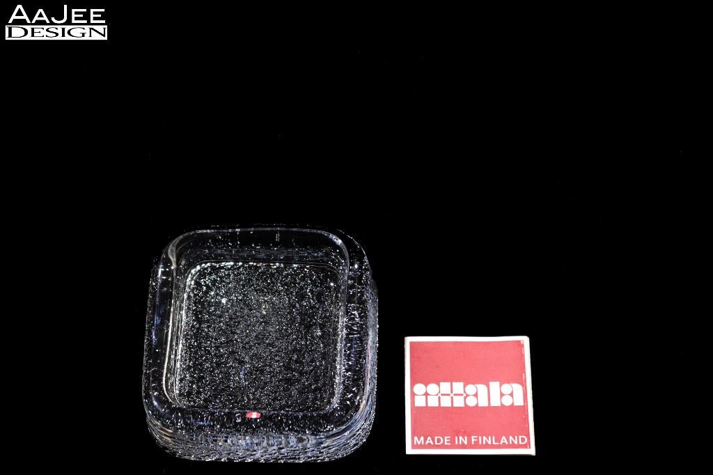 Iittala – Riite – Timo Sarpaneva – schaaltje – 1960's, Schaal, Vierkant, Ophalen of Verzenden, Glas