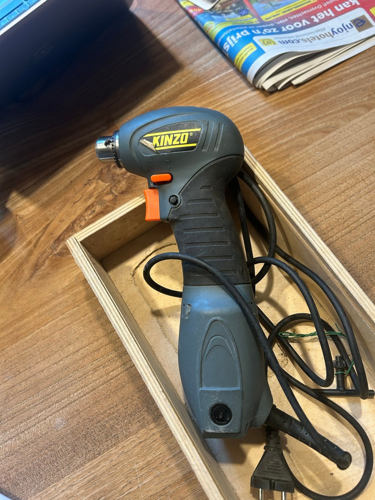 Kinzo Boormachine - Compact en Handig, Ophalen of Verzenden, Gebruikt, Minder dan 400 watt, Boormachine