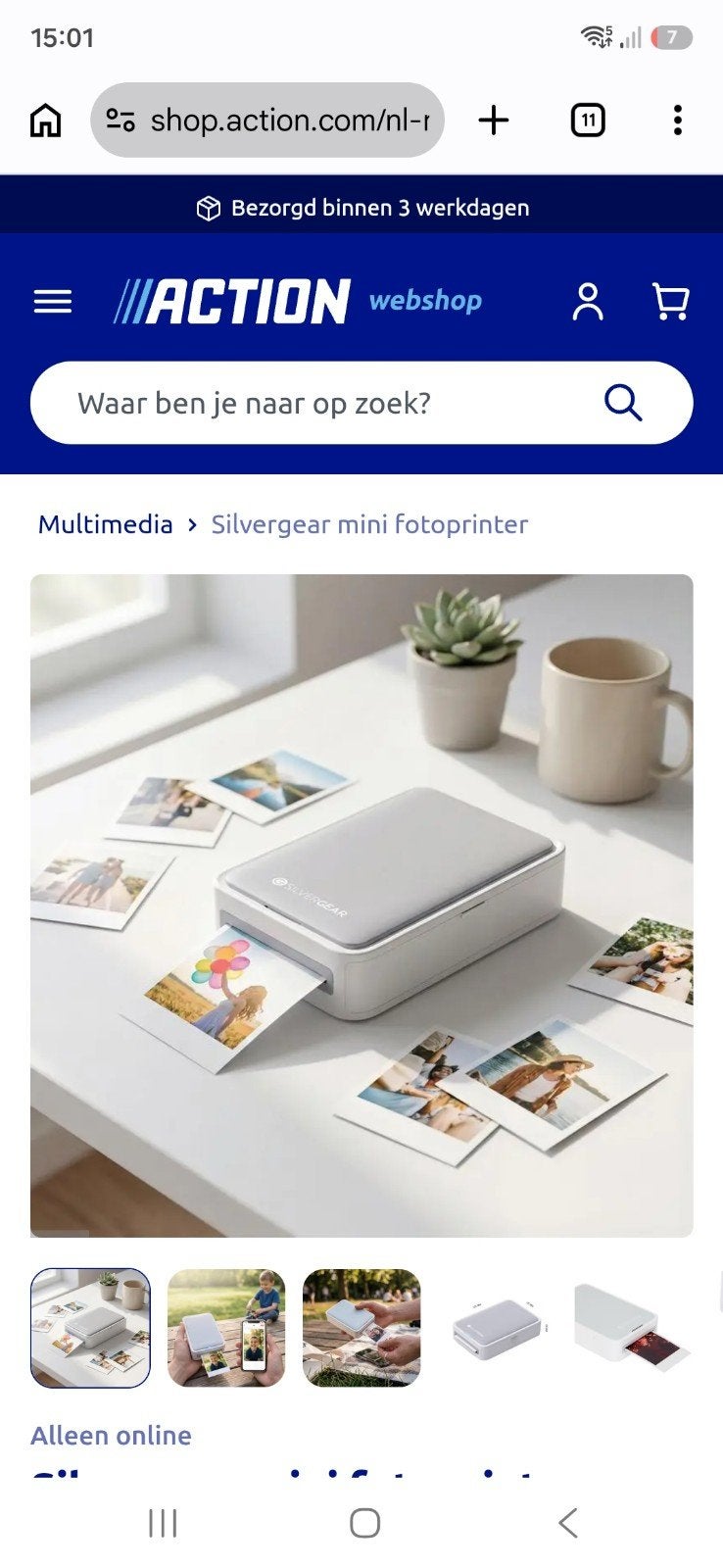 Gratis ophalen, Ophalen, Fotoprinter, Silvergear, Thermo-printer