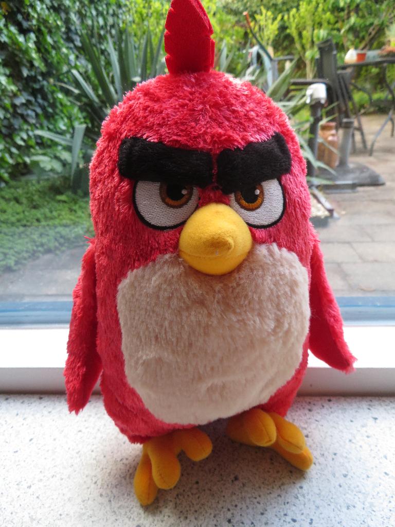 Rode vogel Angry Birds Rovi0 2019 meet ca 28 cm, Overige typen, Ophalen of Verzenden, Zo goed als nieuw, Wasbaar