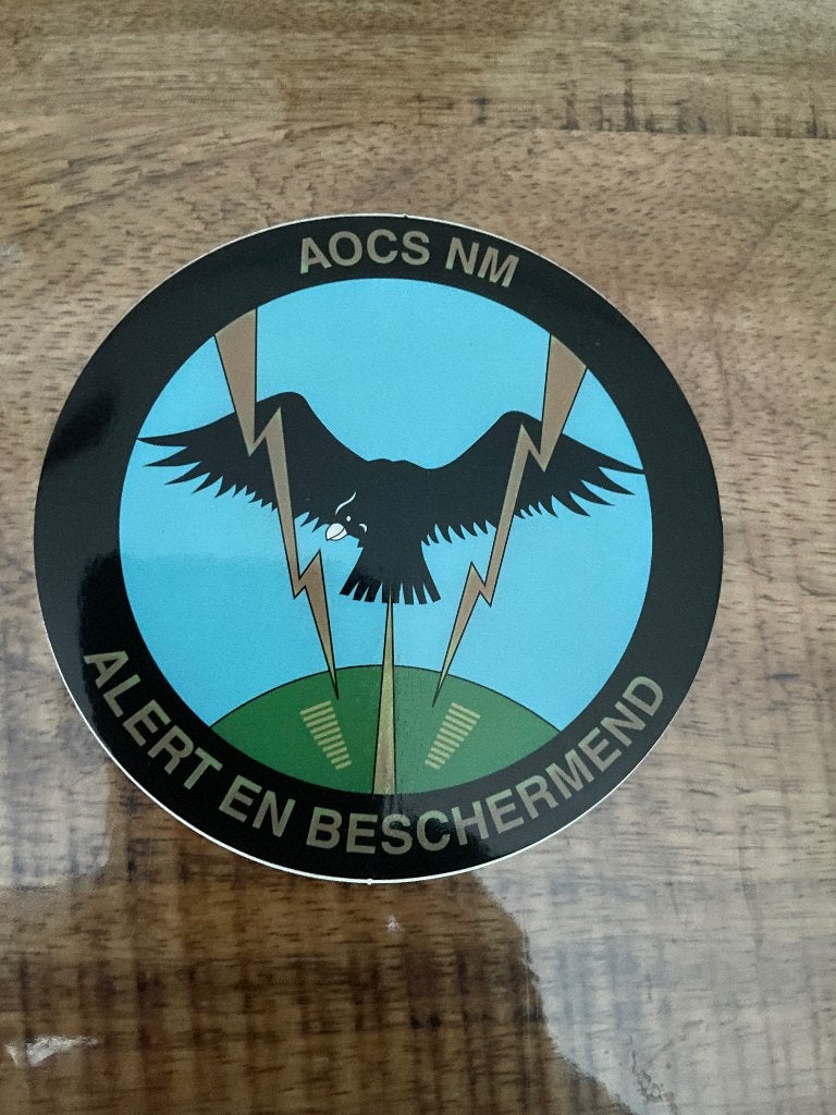 Luchtmacht sticker /stickers AOCS NM, Ophalen of Verzenden, Luchtmacht, Nederland, Embleem of Badge