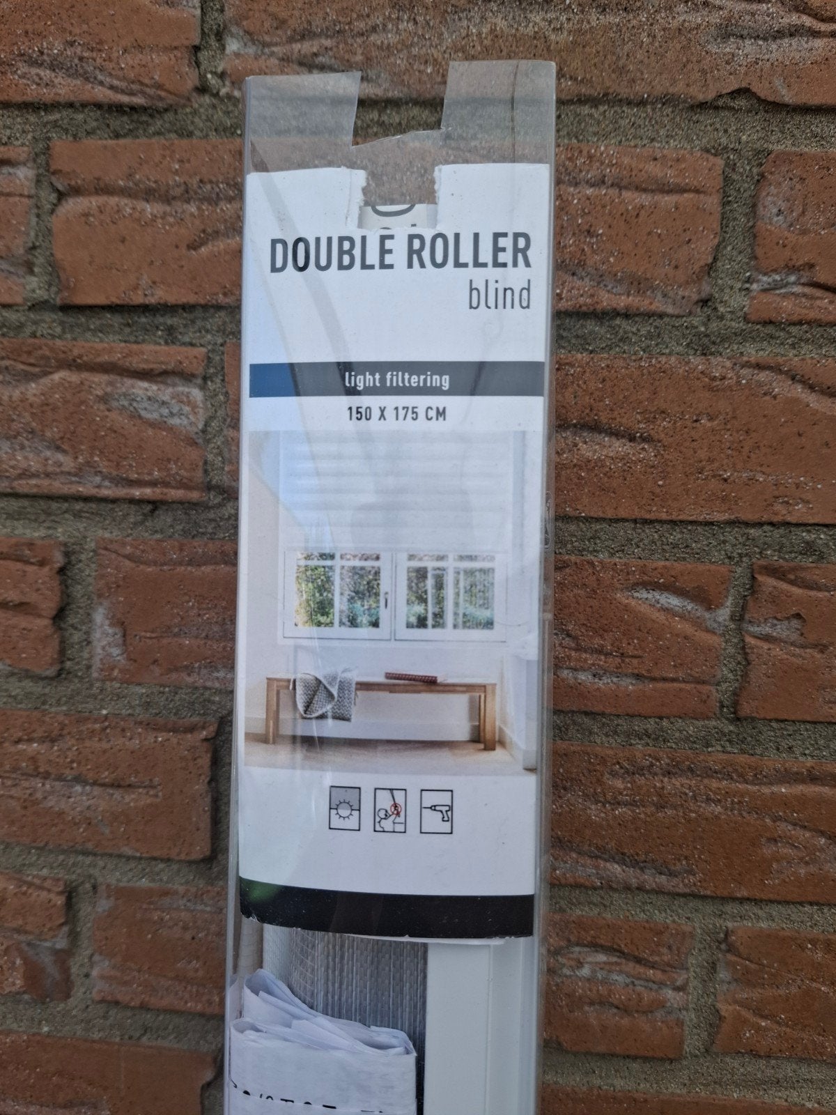 Soluna Duo Rolgordijn Grijs 150x175 cm, Ophalen, Overige merken, Duo rolgordijn, Nieuw