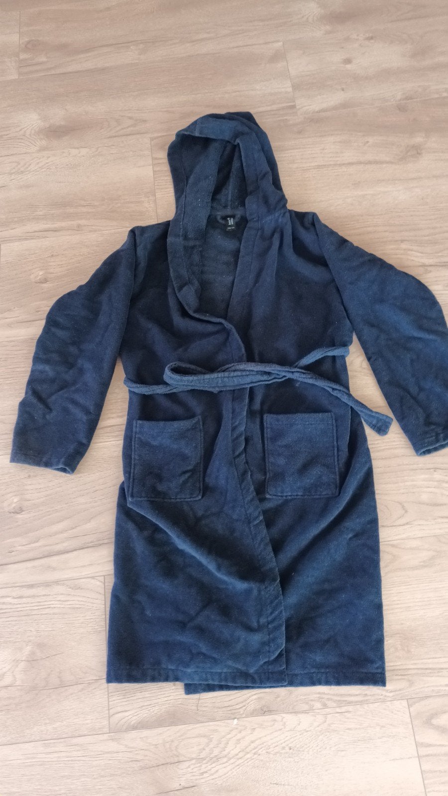 Donkerblauwe badjas maat 158-164, Kinderen en Baby's, Kinderkleding | Maat 164, Nacht- of Onderkleding, Gebruikt, Jongen of Meisje