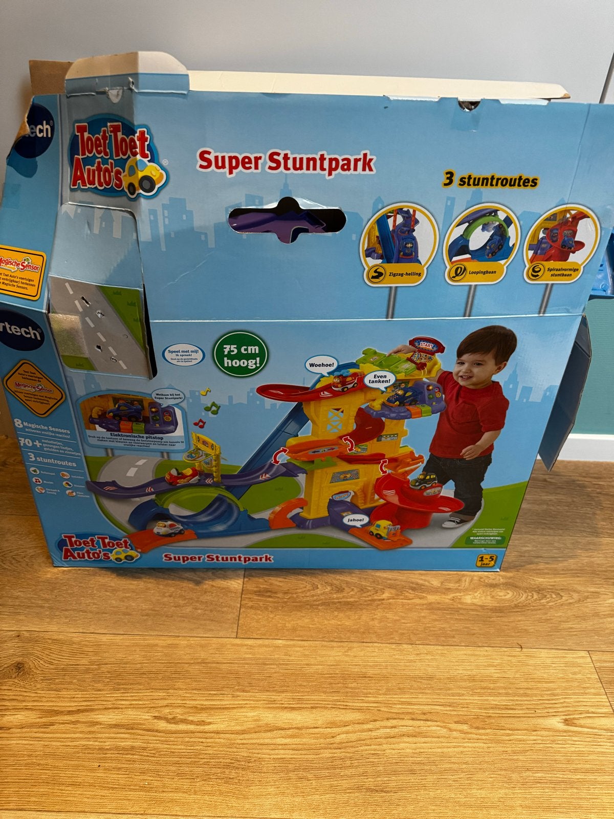 VTech Toet Toet Auto's Super Stuntpark, Ophalen, Zo goed als nieuw, Auto, Met geluid
