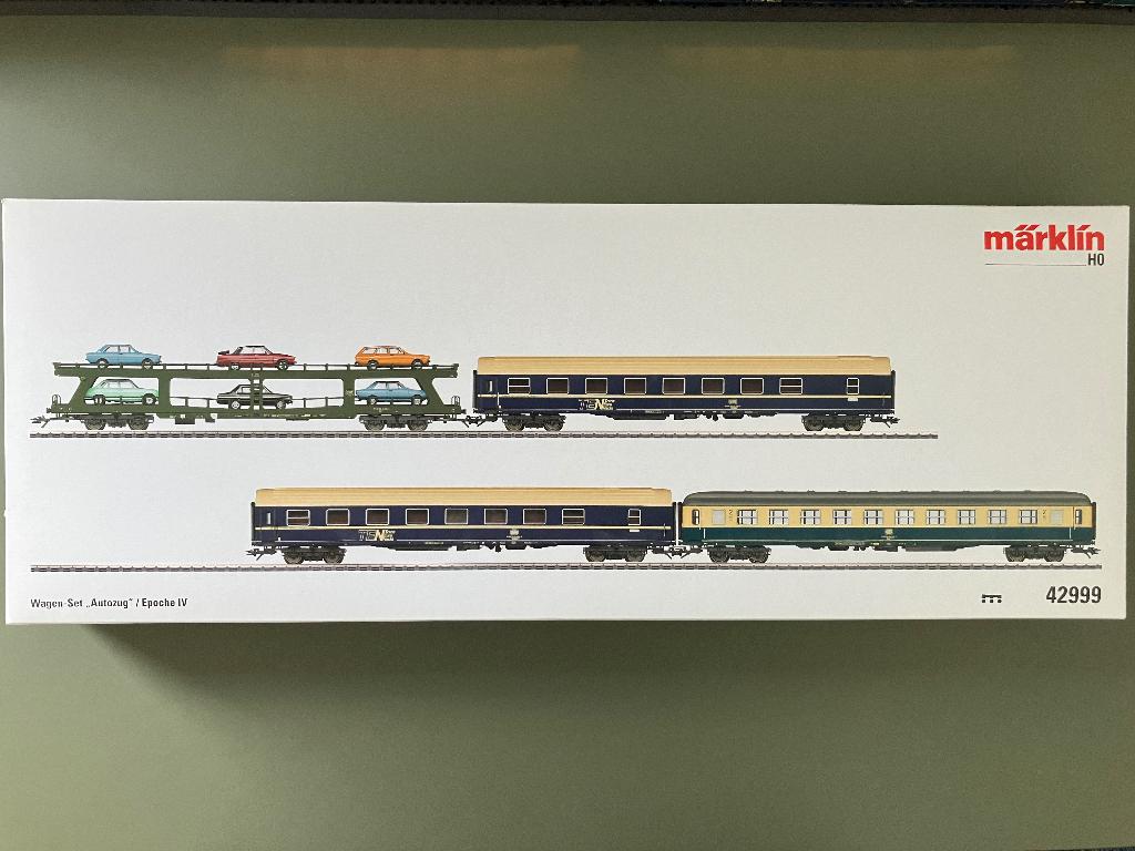 Märklin H0 / 42999 Autoslaaptrein (DB) + 💡, Hobby en Vrije tijd, Modeltreinen | H0, Wisselstroom, Treinset, Ophalen of Verzenden