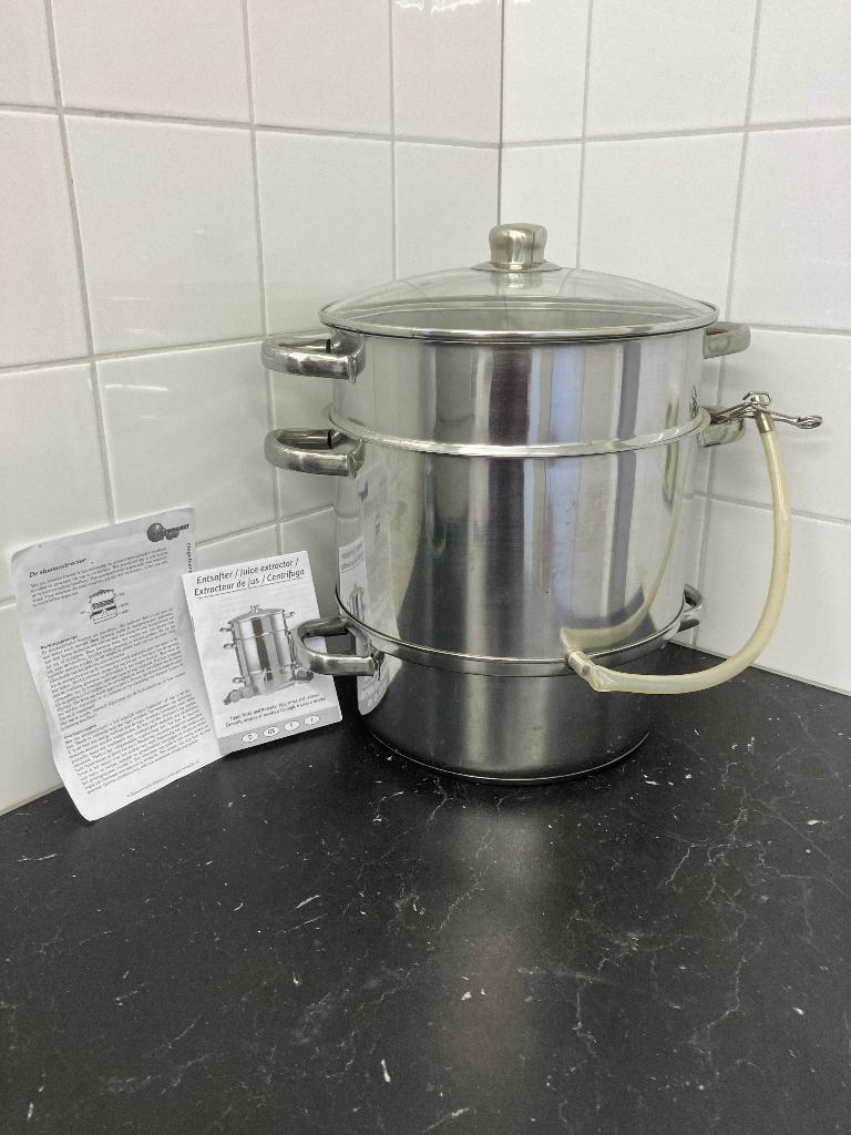 Sappan / vruchtenontsapper / sapketel / stoomextractor, Ophalen, Overige typen, Zo goed als nieuw, Rvs