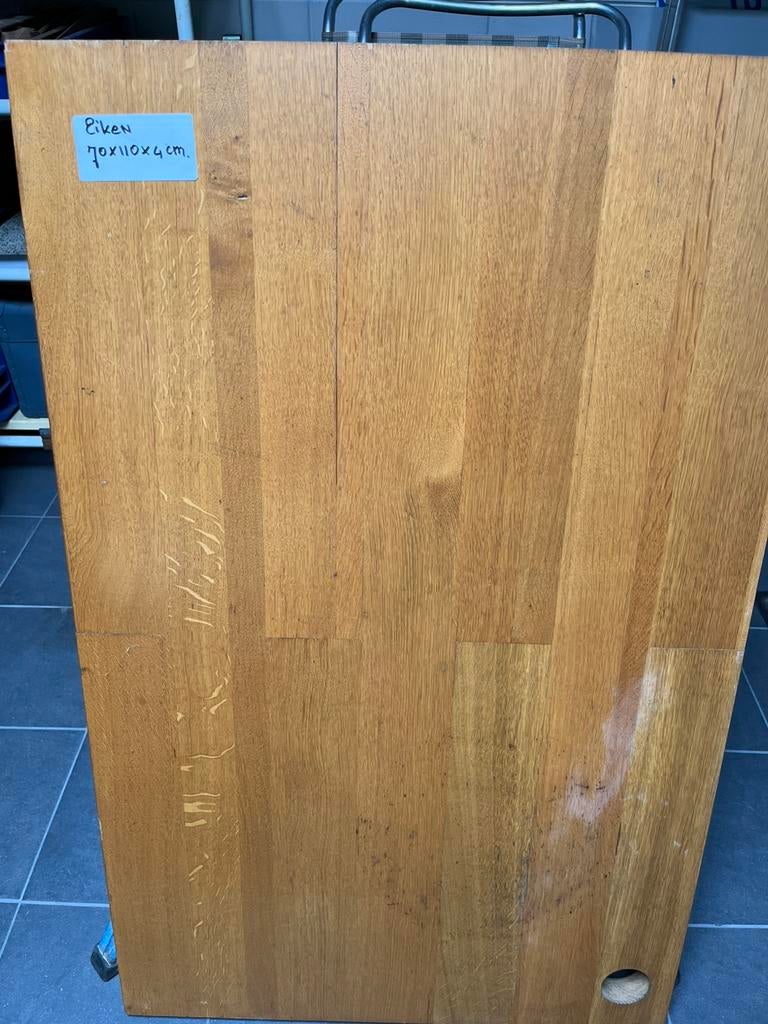 Eikenhouten blad.  KOOPJE, Doe-het-zelf en Verbouw, Hout en Planken, 25 tot 50 mm, Eiken, Ophalen of Verzenden, Zo goed als nieuw