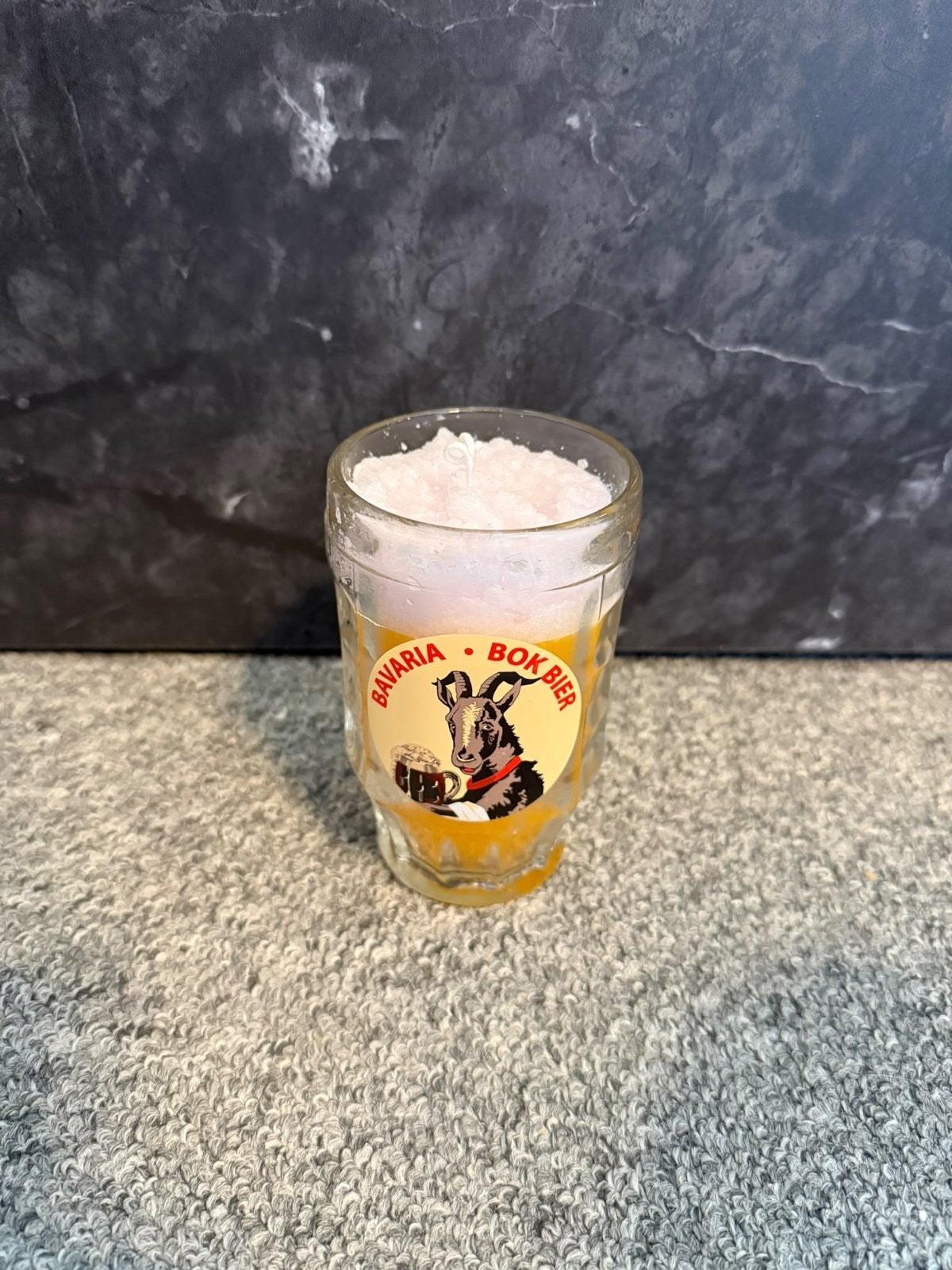 Handgemaakte Bier Kaars - Bavaria Bok Bier Design, Meerkleurig, Overige merken, Ophalen of Verzenden, Kaars