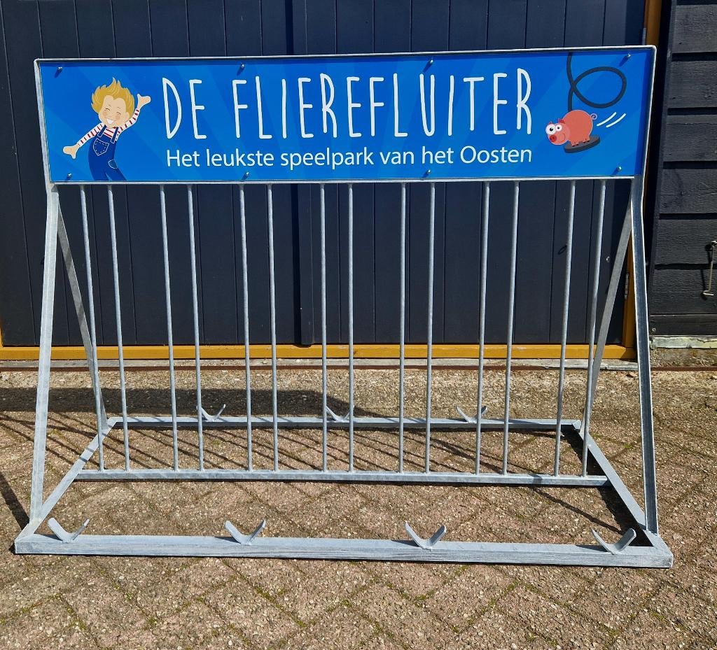 fietsenrek met reclame? De Kornschuur weer een blije klant!, Fietsen en Brommers, Fietsaccessoires | Fietsenrekken, Nieuw, Ophalen