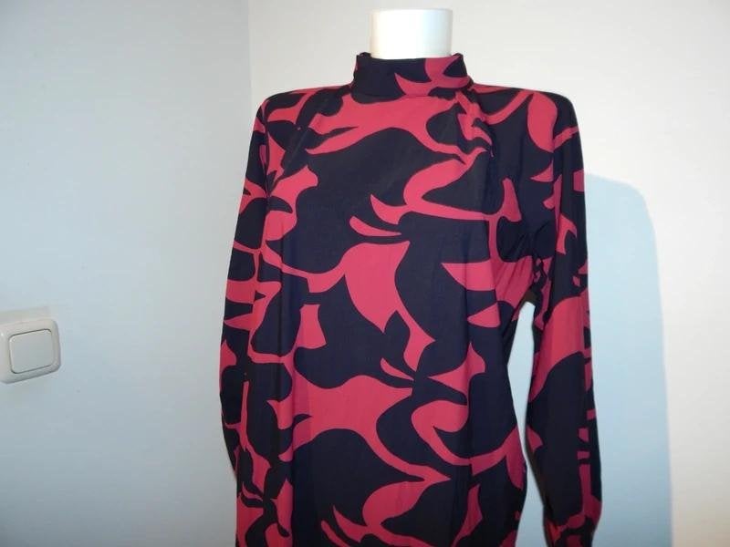 Studio Anneloes travel stof jurk kolletje bordeaux/ zwart M, Kleding | Dames, Maat 38/40 (M), Studio Anneloes, Zo goed als nieuw