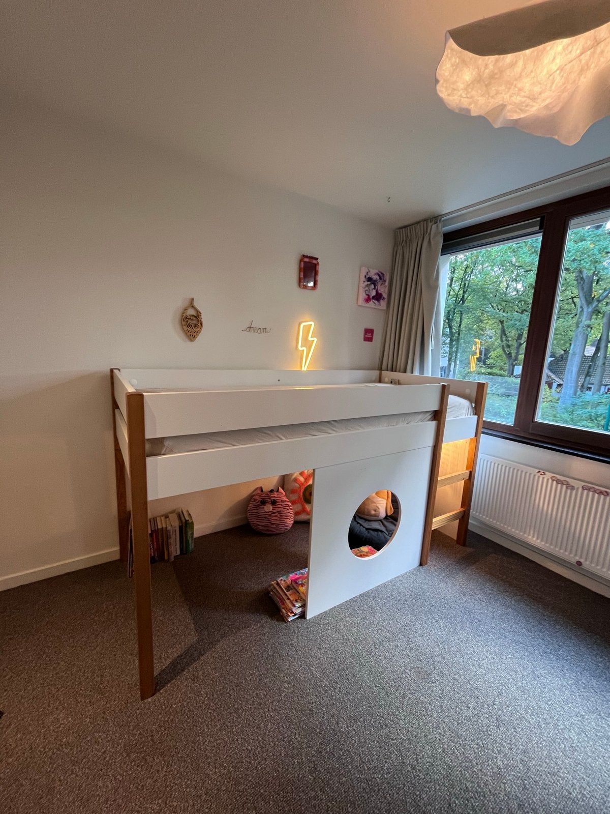 Halfhoogslaper 90x200cm met speelruimte, Ophalen, Gebruikt, 90 cm, Eenpersoons