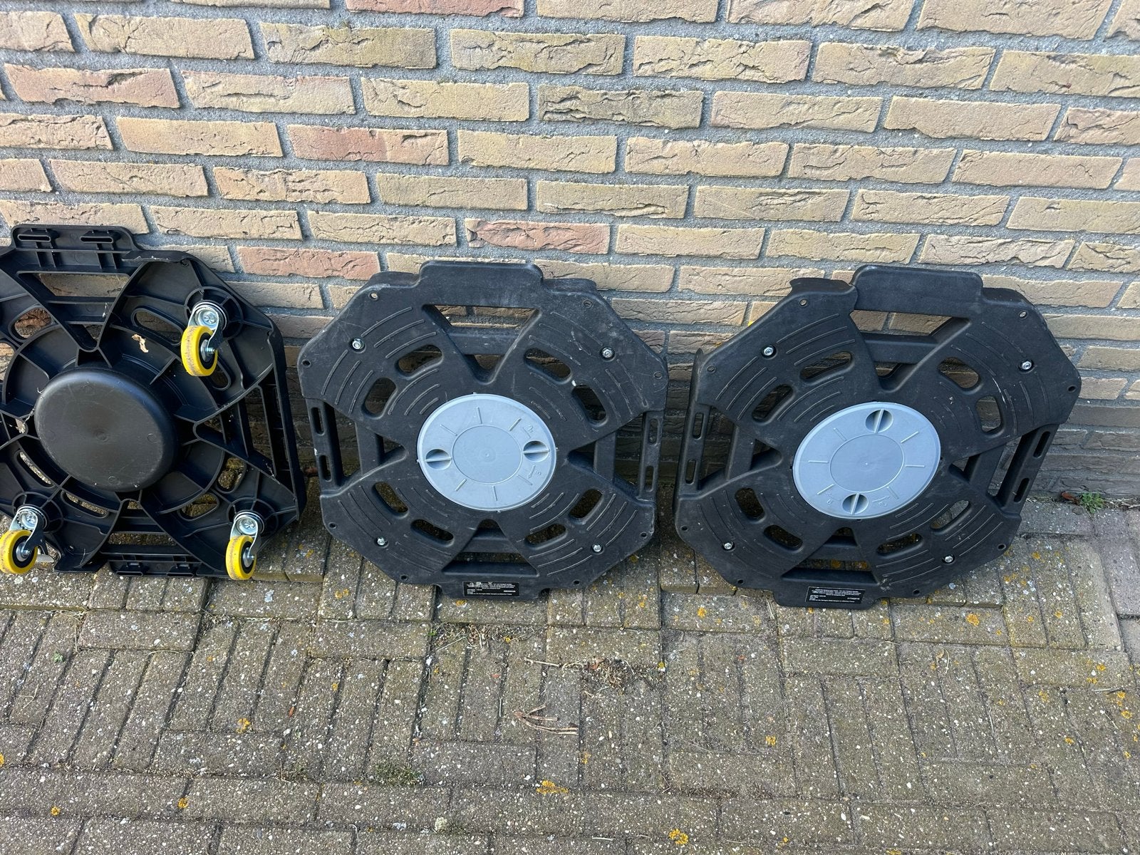 Set van 3 bandentransportwagens / dolly's, Ophalen