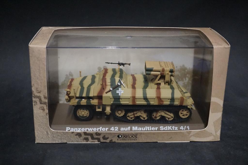 Atlas Duitse Panzerwerfer 42 tank - 1/43 - TOP, Ophalen of Verzenden, Zo goed als nieuw, Auto, Overige merken