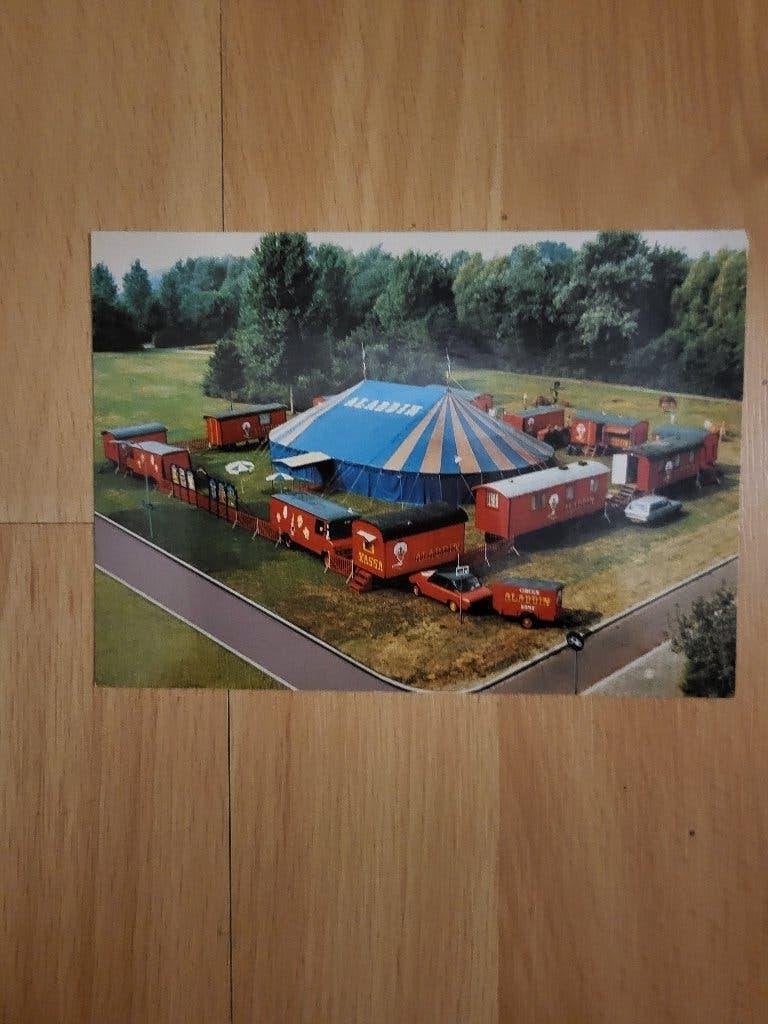 Vintage Circus Aladdin Ansichtkaart (70-80er jaren), Ophalen of Verzenden, Gebruikt