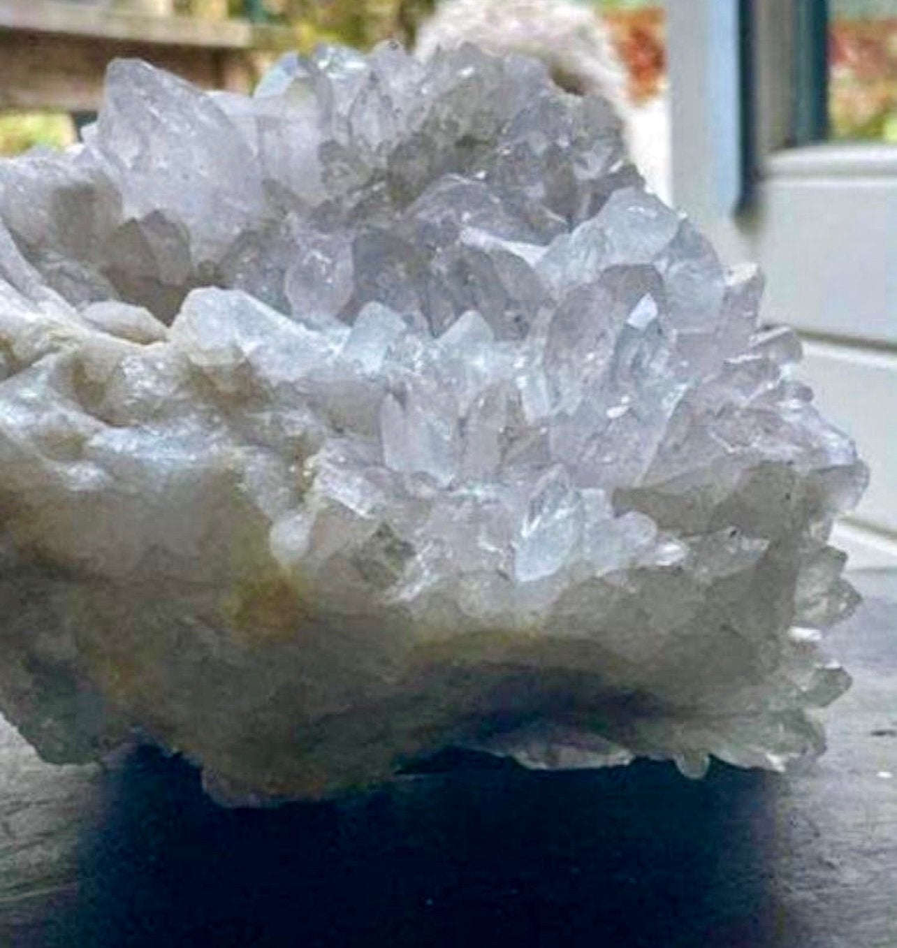 XXL Bergkristal Cluster 4,3 kg (Brazilië) dubbele punten!, Ophalen of Verzenden, Mineraal