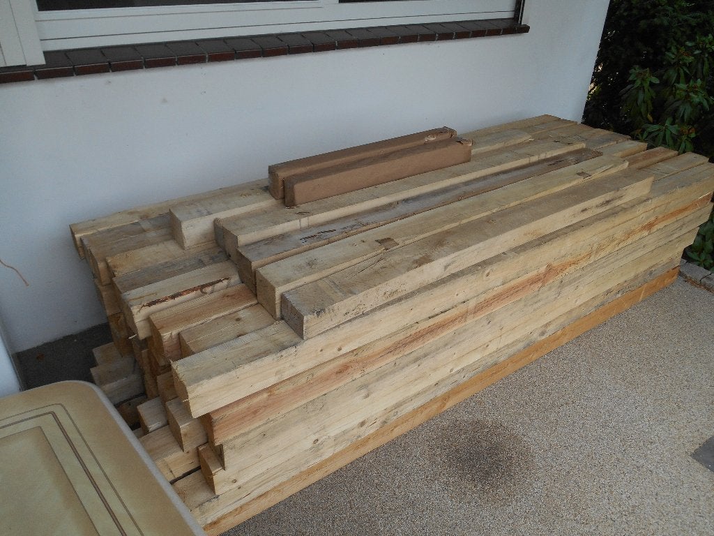 Houten balken 10 x 10 cm, Ophalen of Verzenden, Gebruikt, 250 cm of meer, Balken
