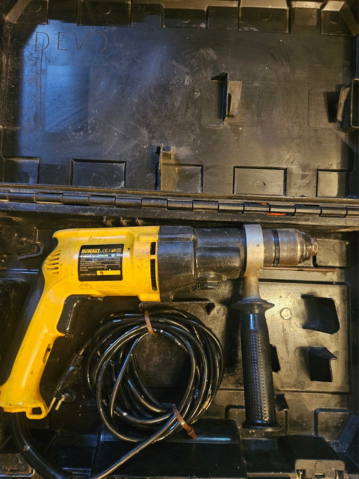 Super werkende DEWALT klopboormachin voor beton/koffer  € 50, Ophalen of Verzenden