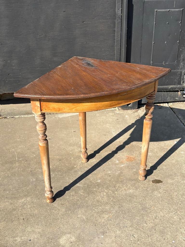 Uniek houten hoektafeltje - Vintage stijl, Antiek en Kunst, Ophalen