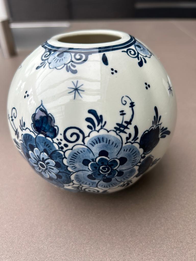 Royal Goedewaagen Delfts Blauw vaas, pot,  handgeschilderd, Antiek en Kunst, Ophalen of Verzenden