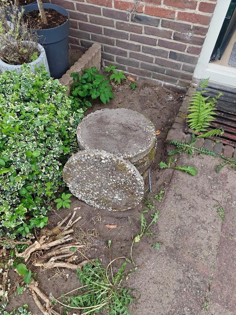 Grote ronde grindtegels voor tuin of terras, Ophalen, Gebruikt, Minder dan 5 m², Grind
