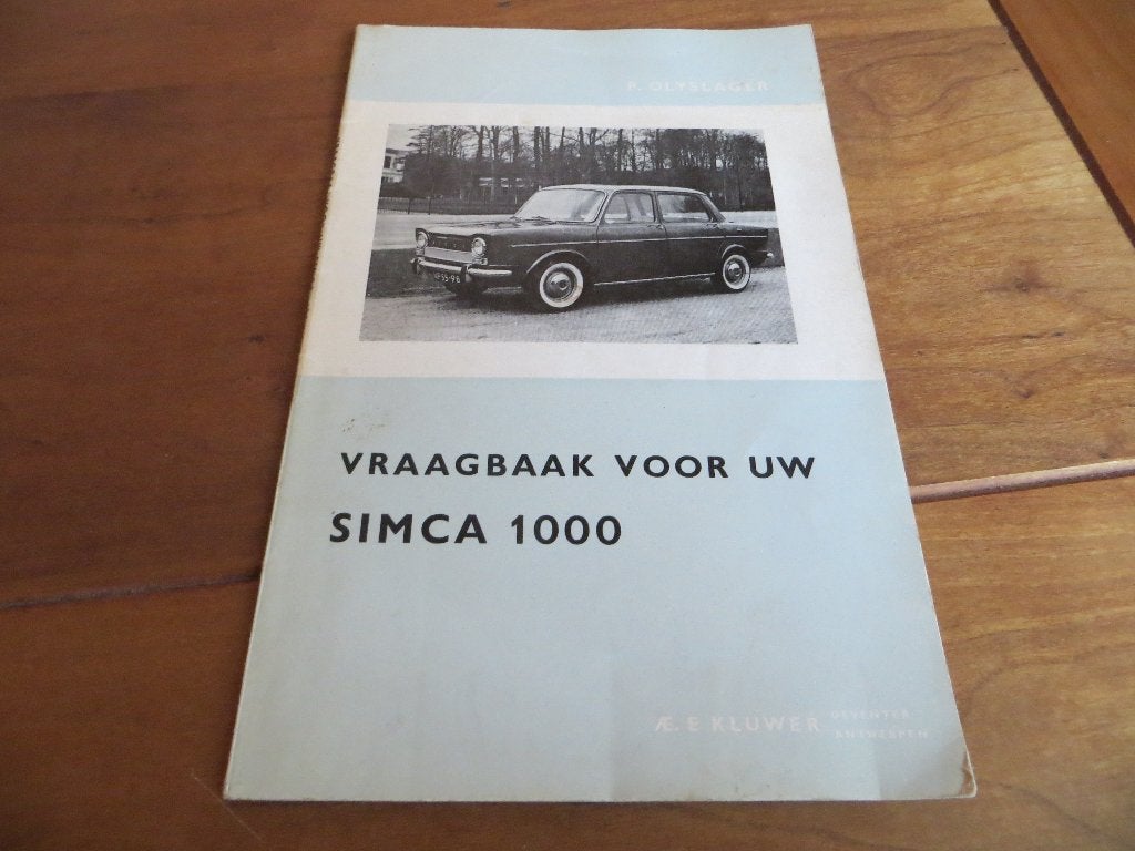 Vraagbaak Simca 900, Simca 1000 vanaf 1961, Ophalen of Verzenden