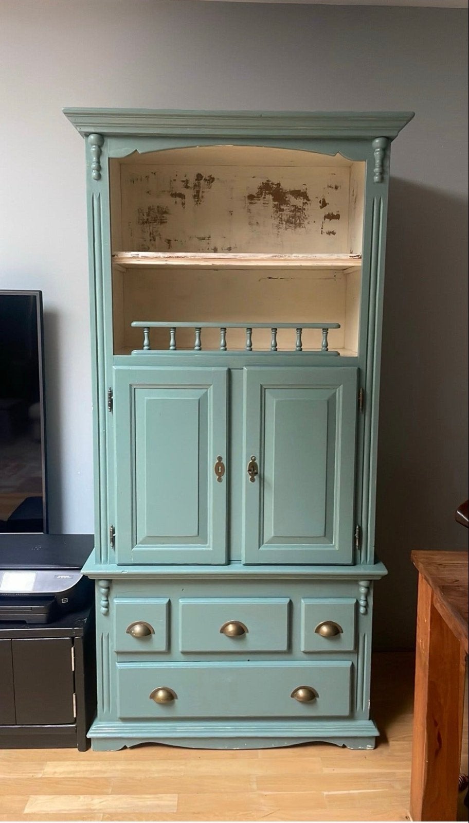 Vintage Groene Kast - Gratis Ophalen Dit Weekend, Ophalen of Verzenden, Gebruikt