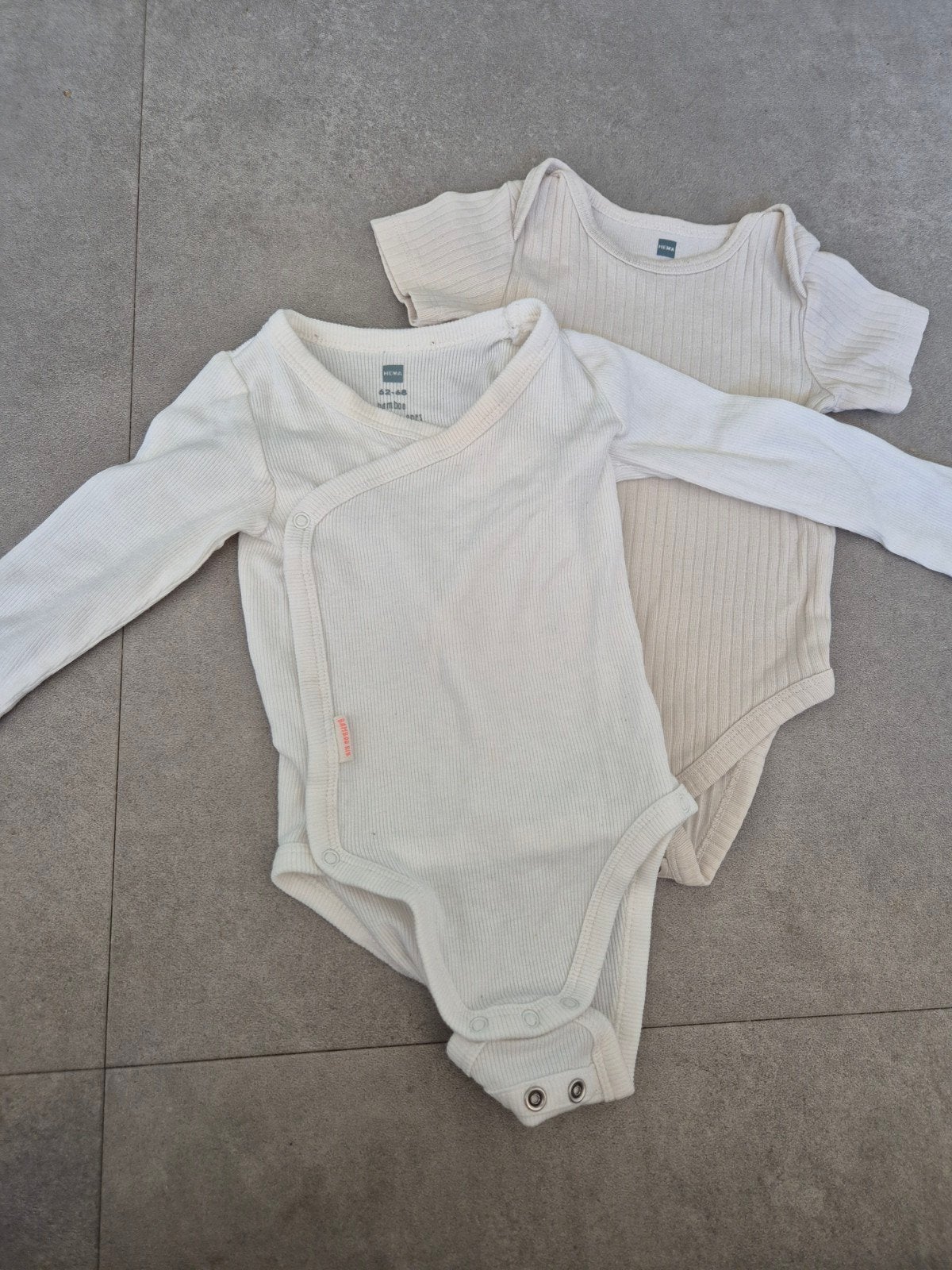 2x Hema Bamboo romper 62/68, Nacht- of Onderkleding, Jongetje of Meisje, Ophalen of Verzenden, Zo goed als nieuw