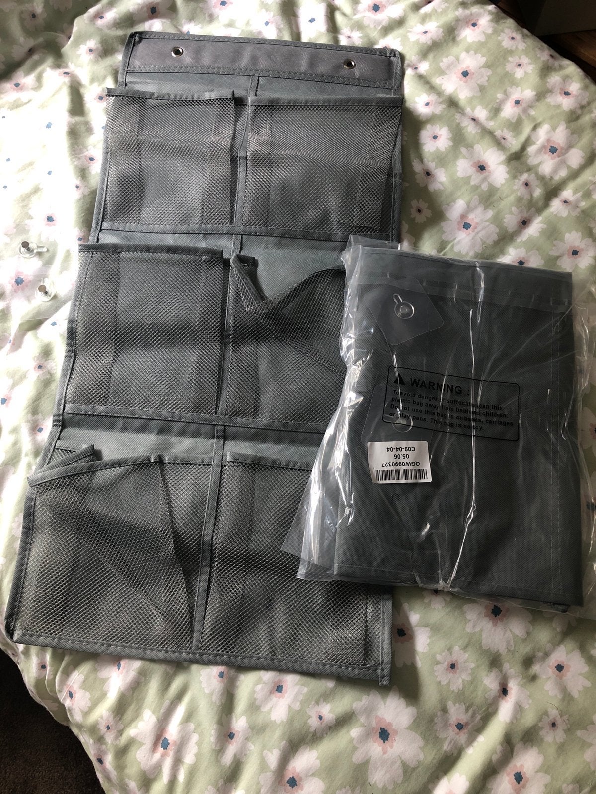 Hangende Opberger met Mesh Zakken - Grijs set 2 stuks, Ophalen, Nieuw, Grijs, Textiel