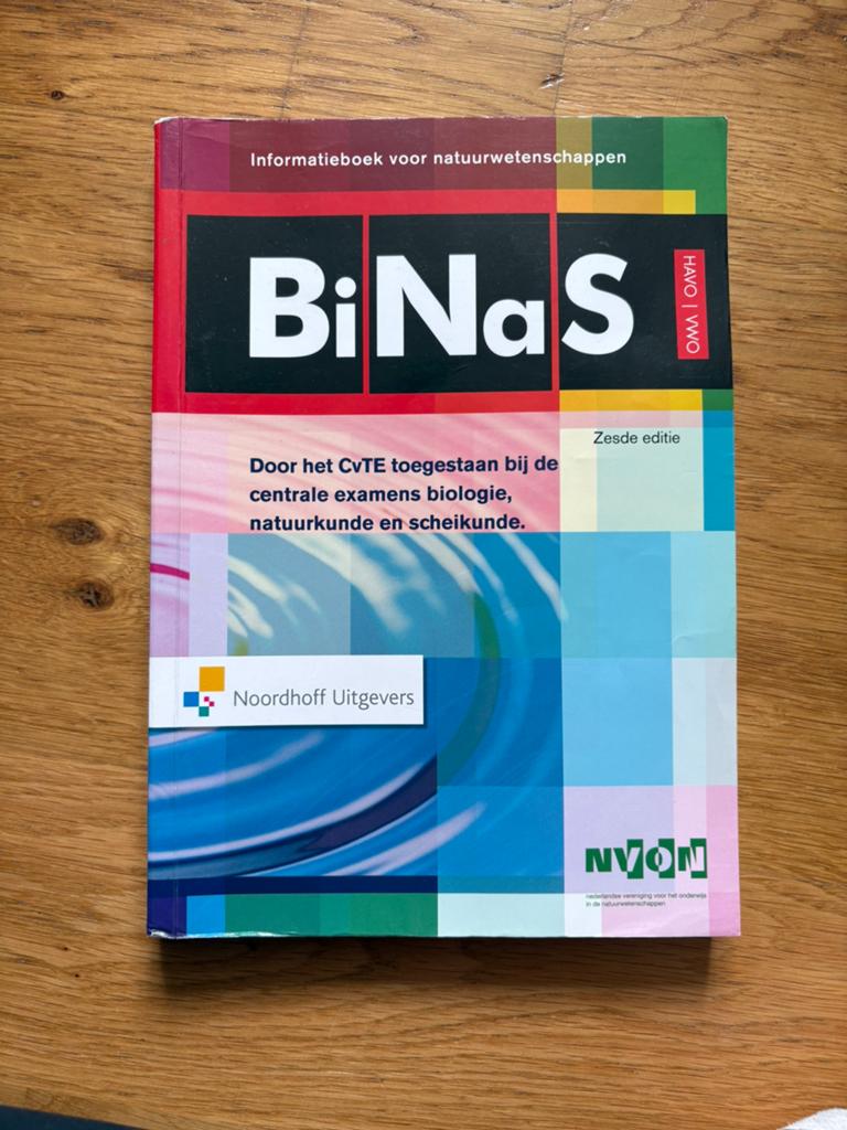 BiNaS HAVO/VWO Zesde editie - Informatieboek, Boeken, Ophalen of Verzenden, Gelezen, HAVO, Biologie