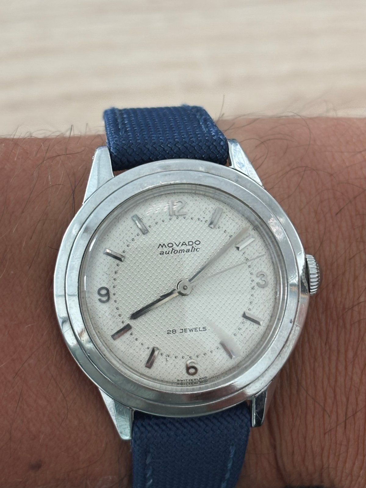 Vintage Movado Automatic, Overige merken, Staal, Met bandje, Polshorloge