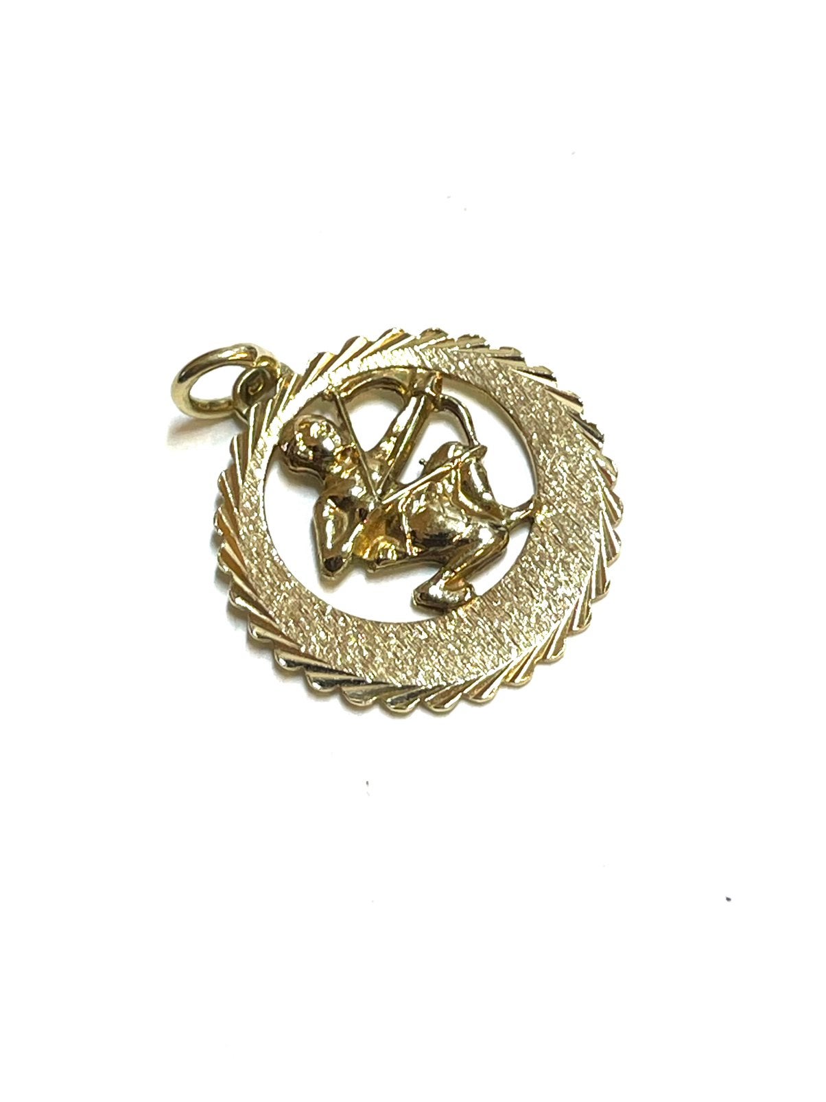 14k gouden sterrenbeeld hanger van de boogschutter, Overige voorstellingen, -, -, Ophalen of Verzenden