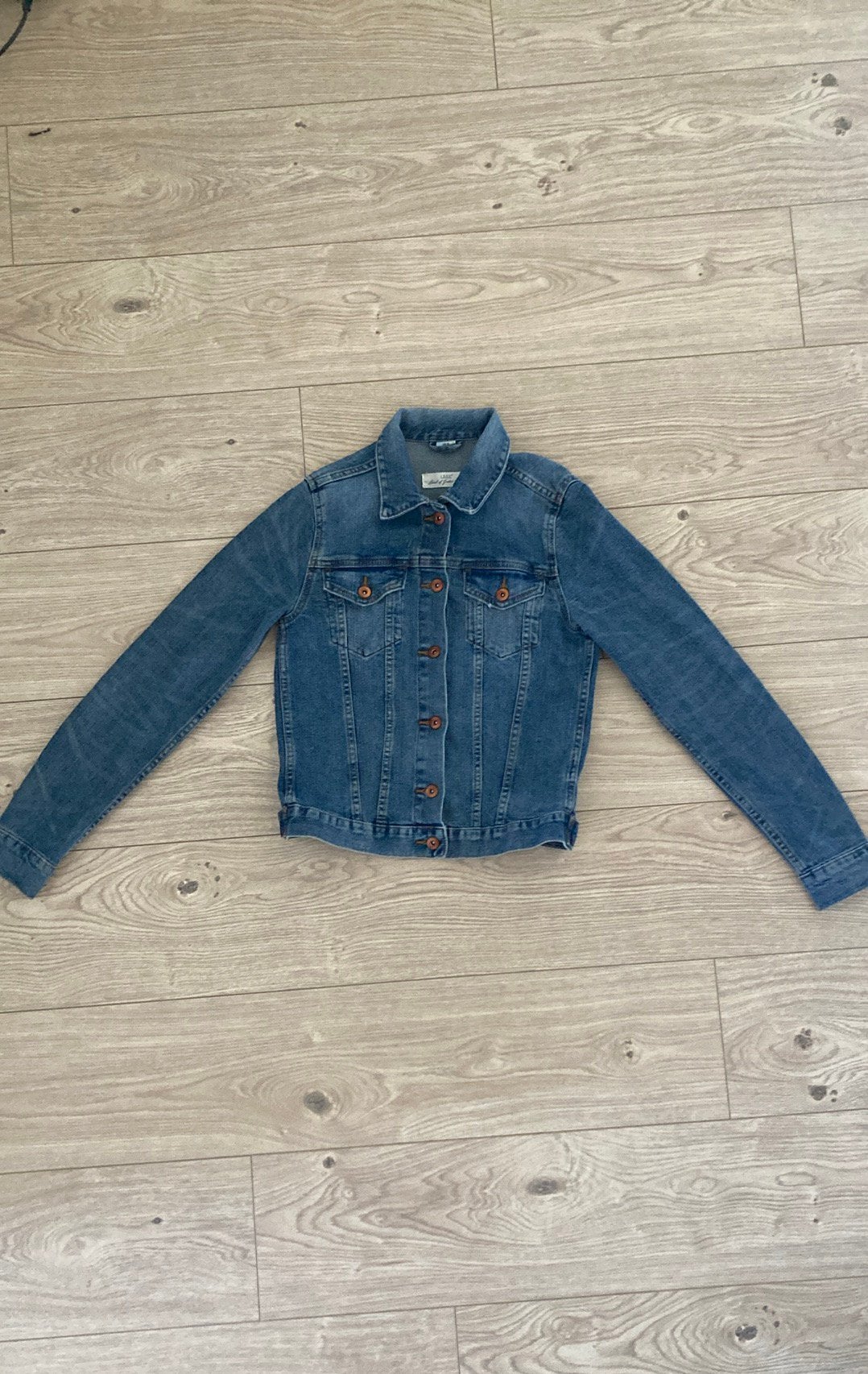 Spijkerjas dames maat 36 H&M, Ophalen of Verzenden, Zo goed als nieuw, Maat 36 (S), Blauw