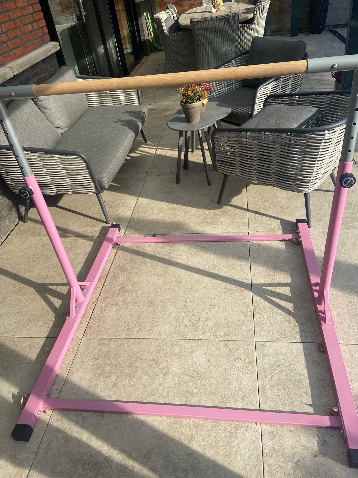Roze turnrek voor kinderen - Verstelbaar en stevig, Sport en Fitness, Ophalen, Gebruikt, Roze, Materiaal