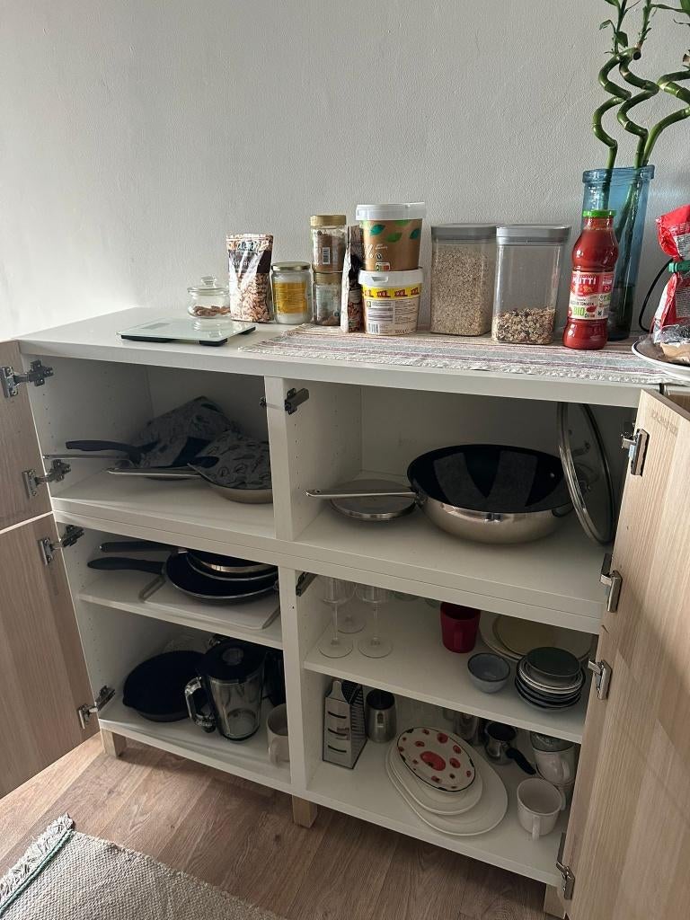 storage cabinet for kitchen&living room 120x114x41cm, Ophalen, Zo goed als nieuw