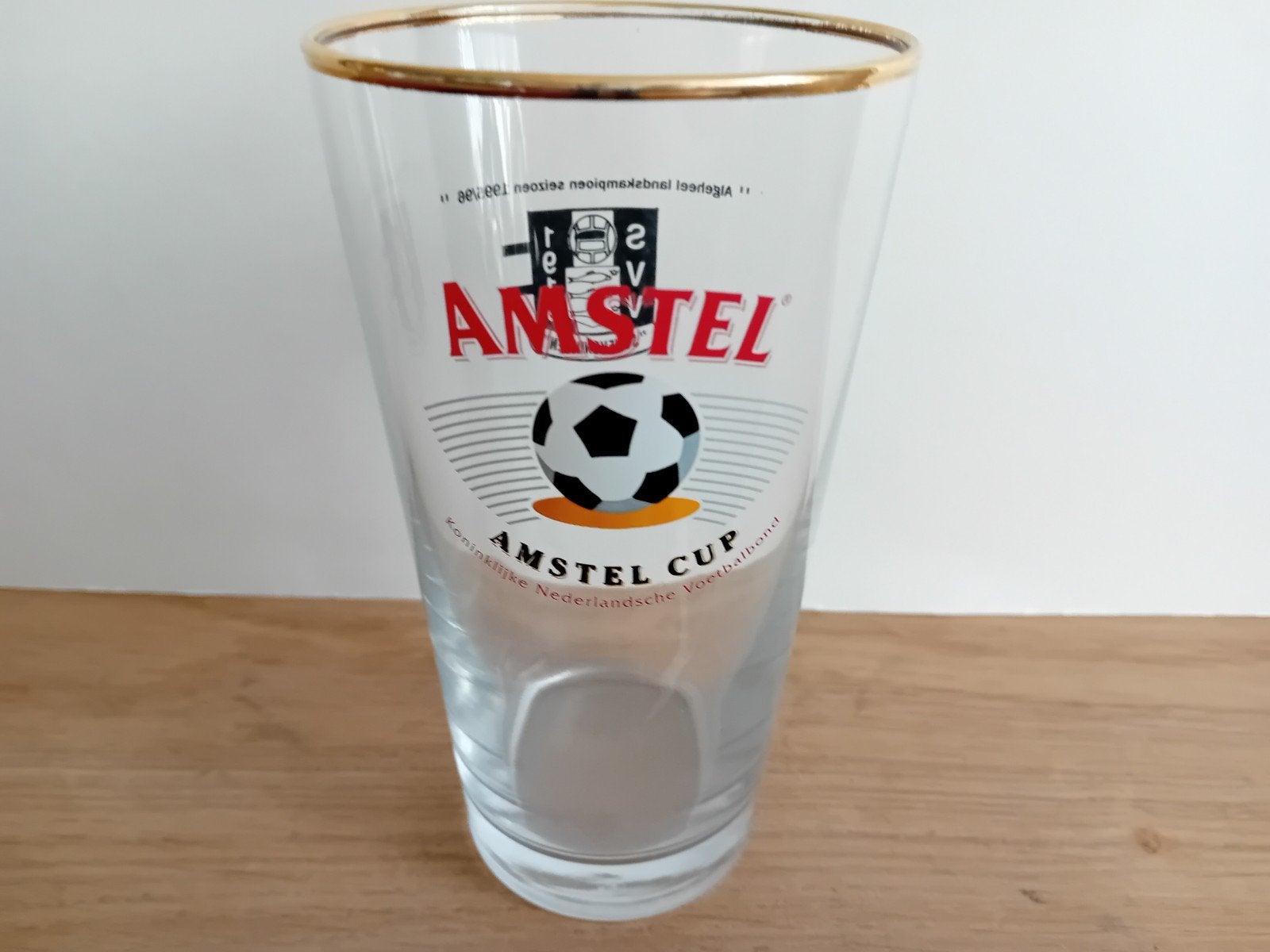 Amstel glas nummer 22 met achteropdruk, Verzamelen, Ophalen of Verzenden, Zo goed als nieuw, Glas of Glazen, Amstel