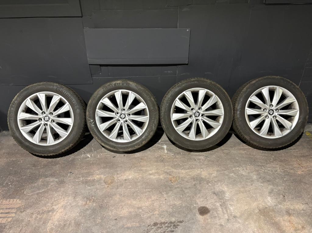 Velgen en bandenset Seat 215x55x17, Auto-onderdelen, Banden en Velgen, Ophalen, 16 inch, Banden en Velgen, 205 mm