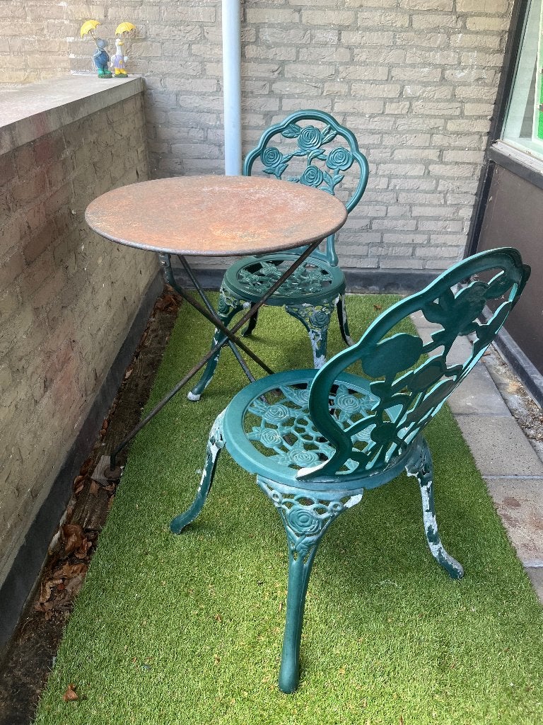 Balkon set, Gebruikt, Bijzettafel, Aluminium, Tuinset