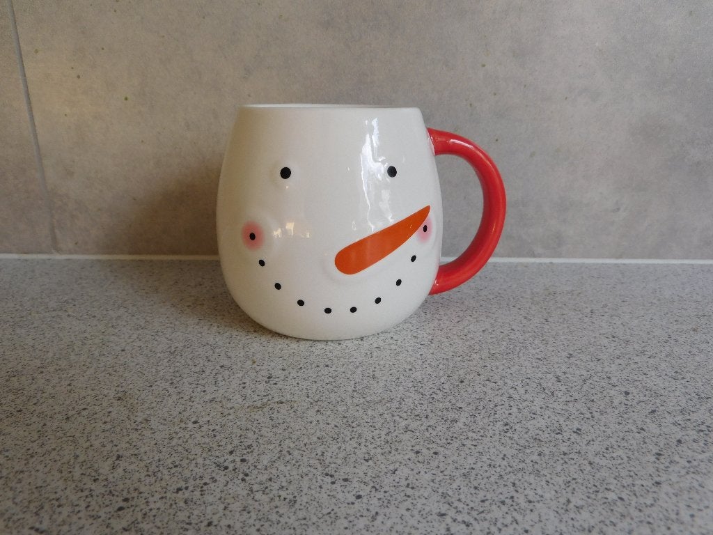 Mok 296 ml. Sneeuwman 2018 Limited Edition Starbucks, Nieuw, Overige stijlen, Starbucks, Porselein