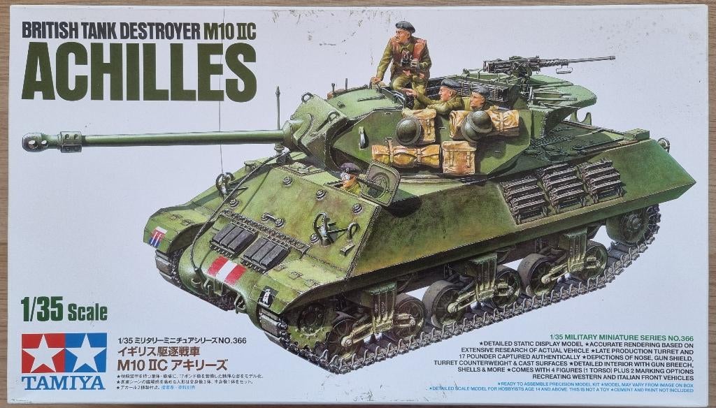 Tamiya 1:35 #35366 WWII British Tank Destroyer M10 Achilles, Tank, 1:32 tot 1:50, Nieuw, Ophalen of Verzenden