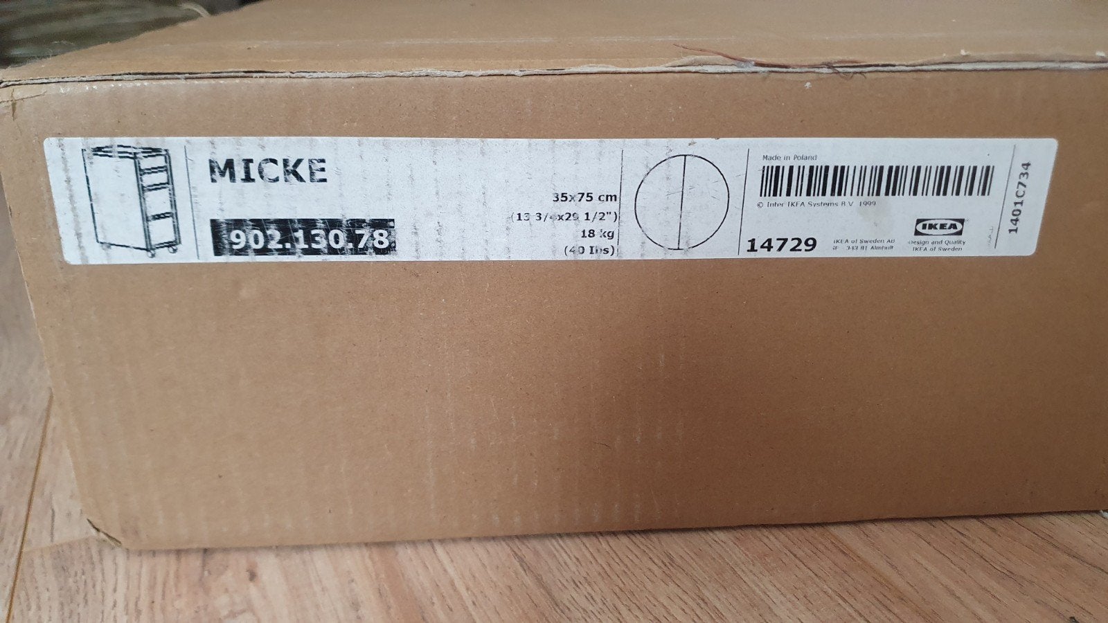 Ikea ladeblok Micke, wit, Ophalen, Nieuw