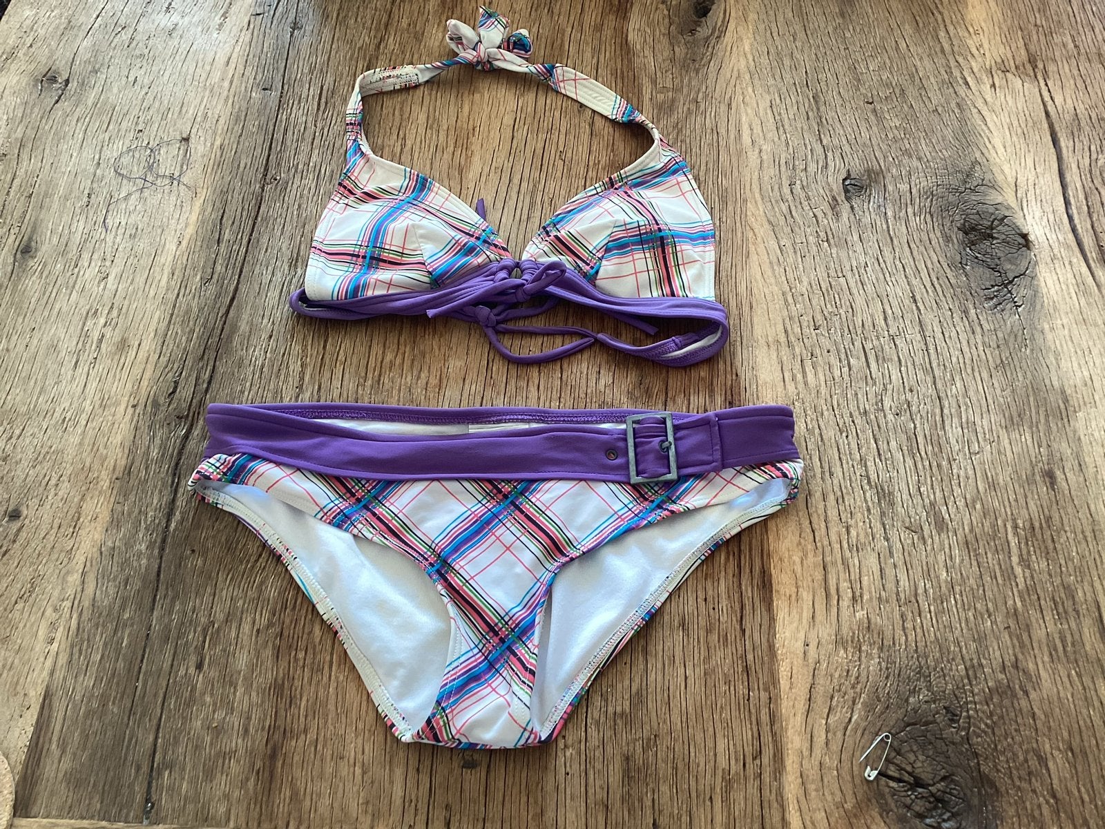 Protest Bikini Maat 38 - Geruit met Paarse Details, Ophalen of Verzenden, Gedragen, Meerkleurig, Bikini