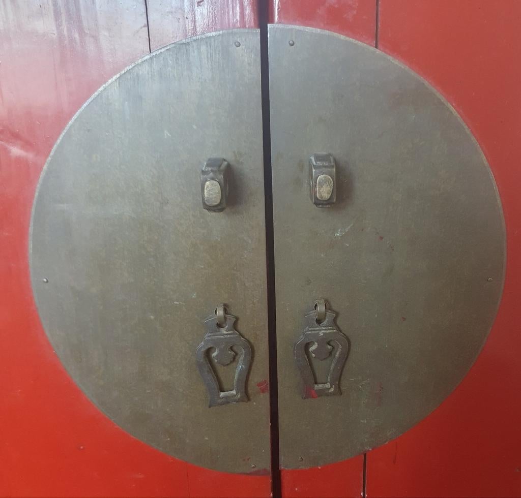 Rode Chinese kast met lades, Huis en Inrichting, Ophalen