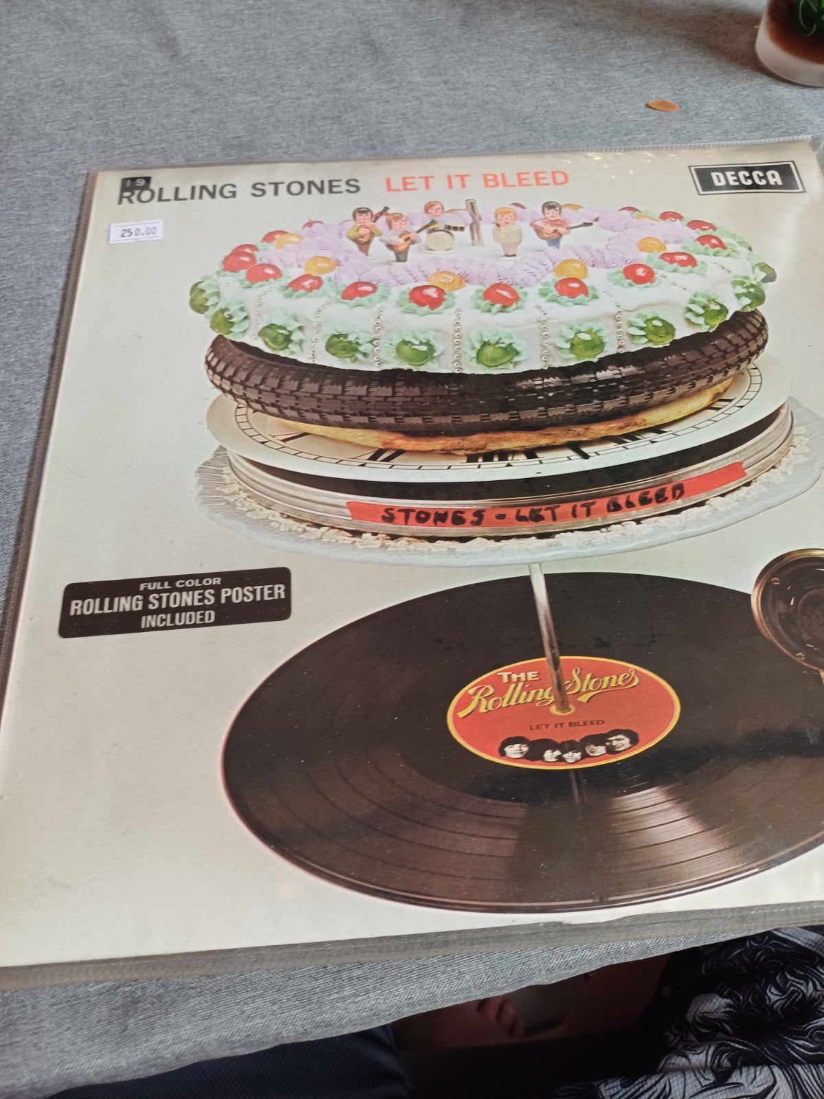 Rolling stones met orginele poster, Ophalen of Verzenden, Zo goed als nieuw, Overige formaten, Poprock