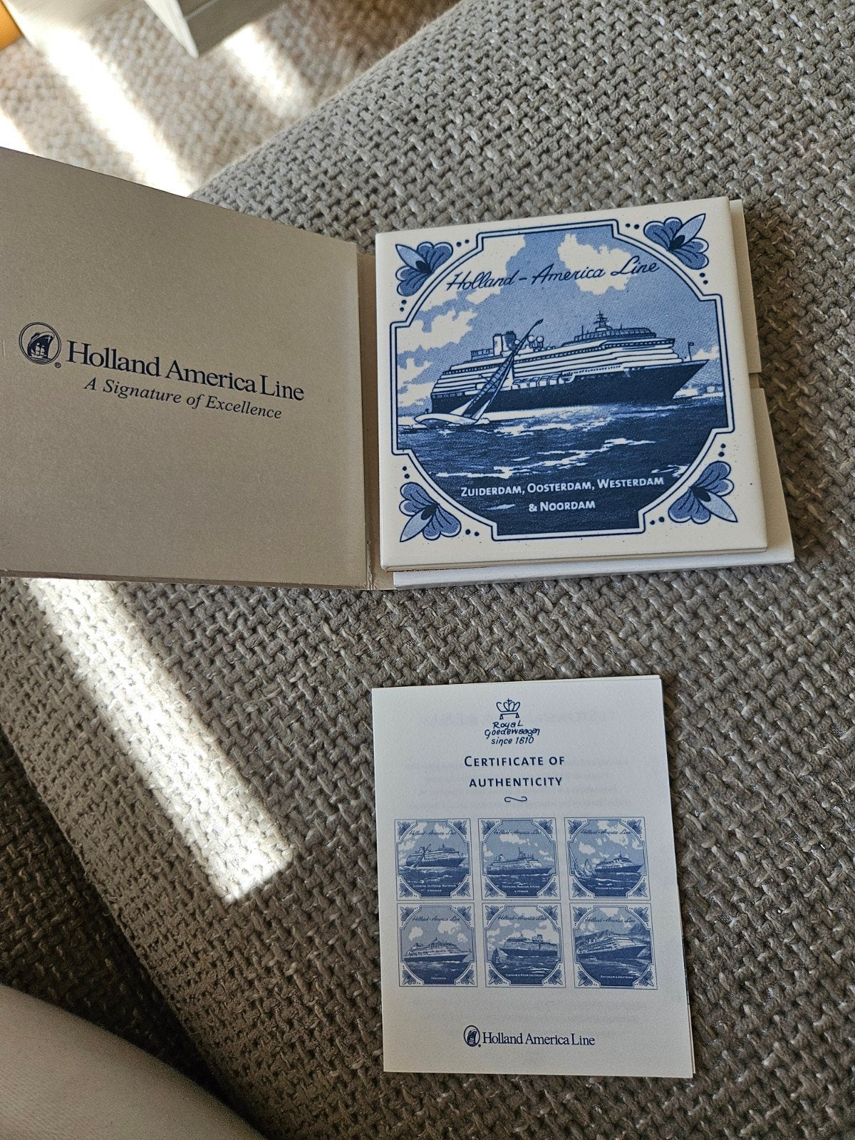 Holland America Line Delfts Blauw Tegel, Verzamelen, Ophalen of Verzenden, Zo goed als nieuw