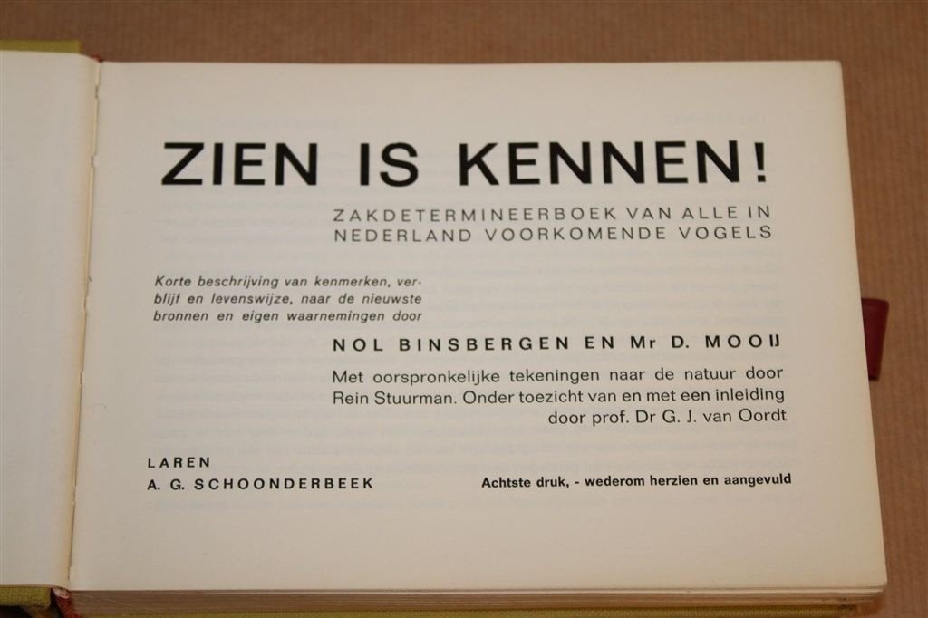 Zien is Kennen! — Vintage Vogelgids, Kleurplaten ca. 1970, Boeken, Ophalen of Verzenden, Gelezen, Vogels