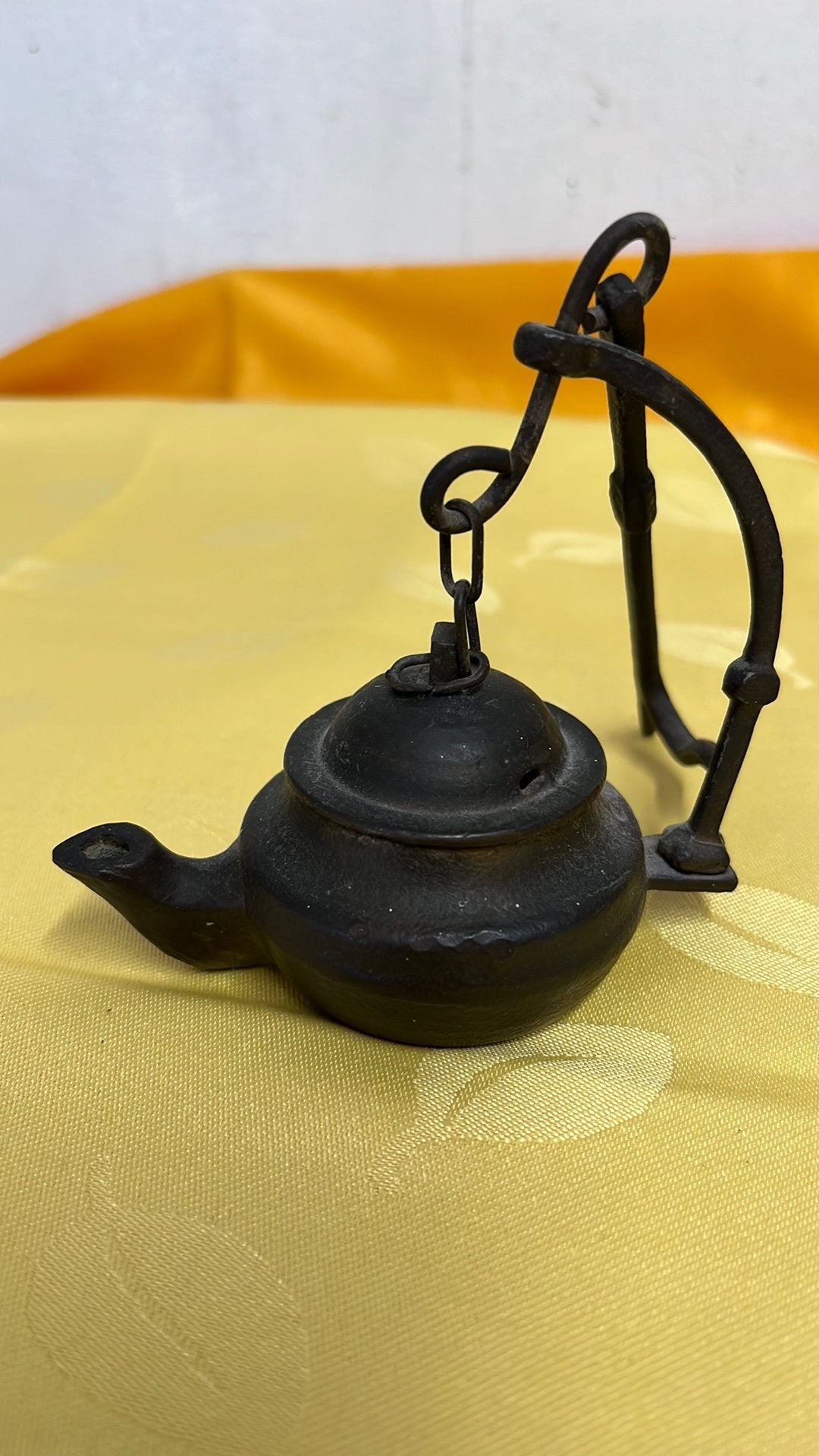 Antieke bronzen en of koperen Tuitlampje of Vetlamp genoemd, Antiek en Kunst, Antiek | Koper en Brons, Ophalen of Verzenden