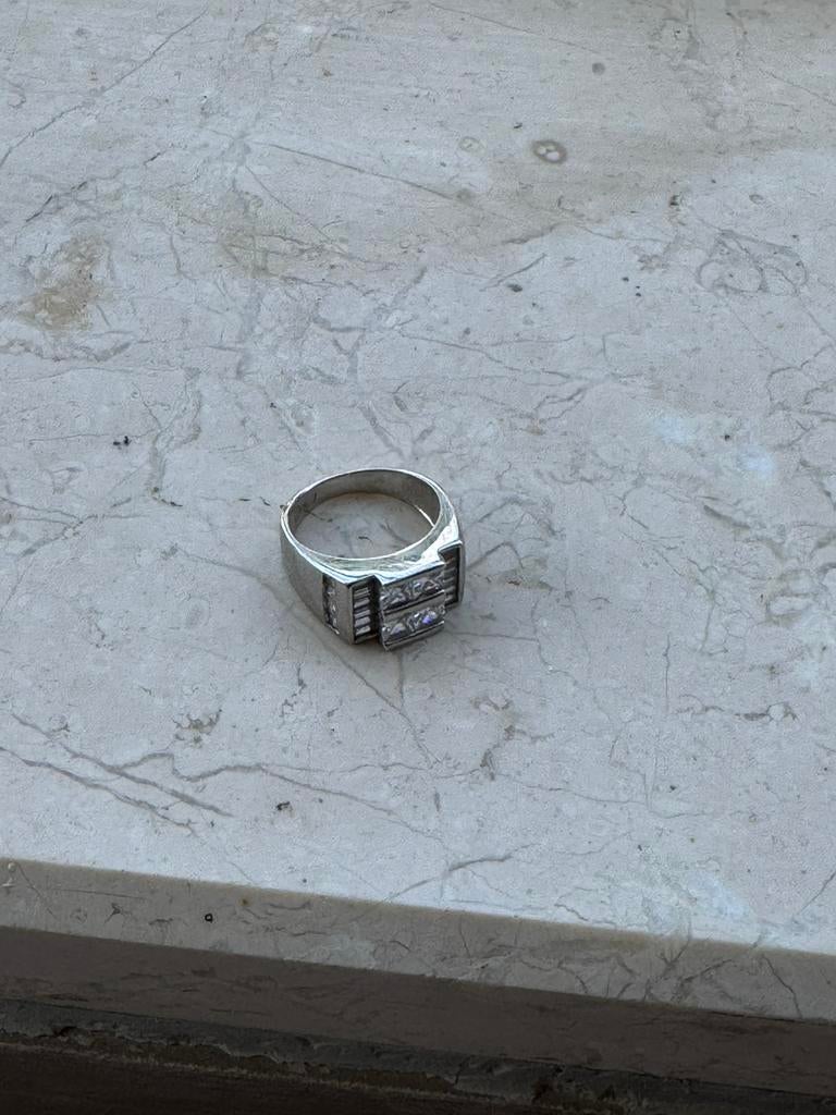 Zilver ring 925, Sieraden, Tassen en Uiterlijk, Heer, Ophalen of Verzenden, Zo goed als nieuw, 17 tot 18