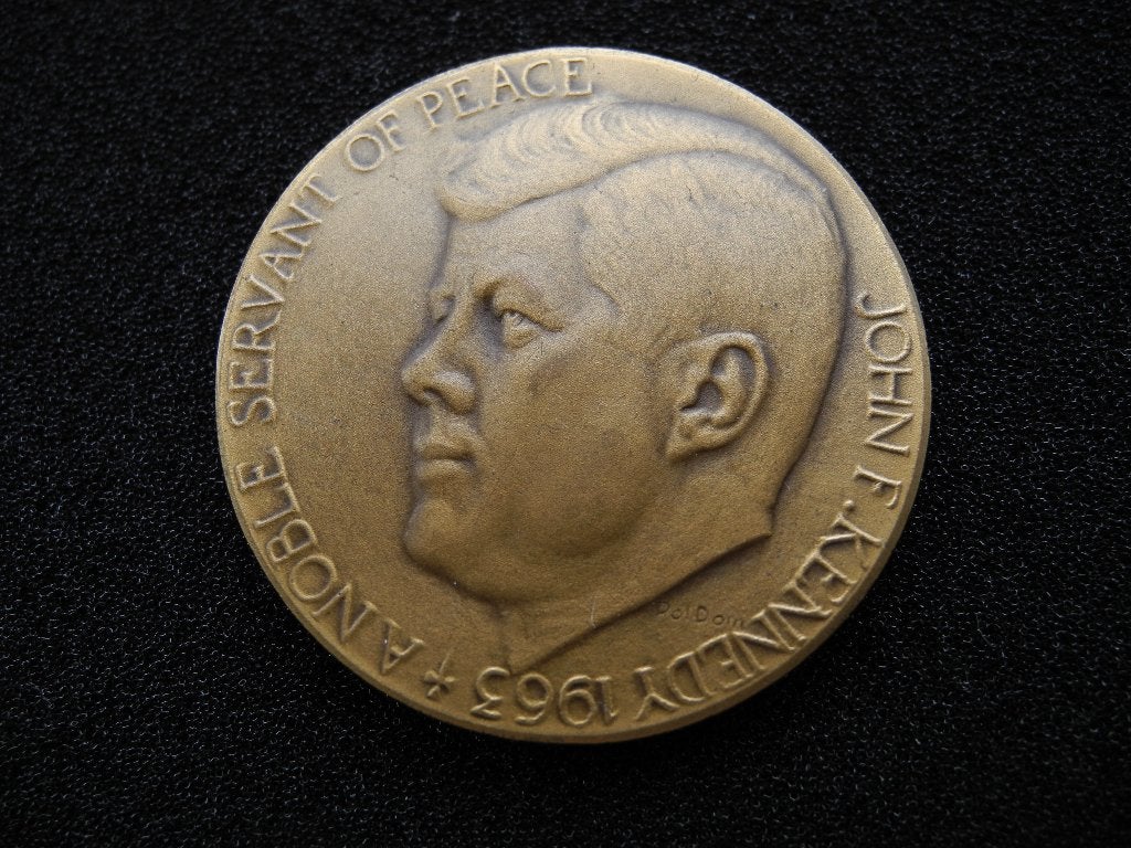 Bronzen herdenkingsmedaille John F. Kennedy (1963), Ophalen of Verzenden, Brons, Buitenland