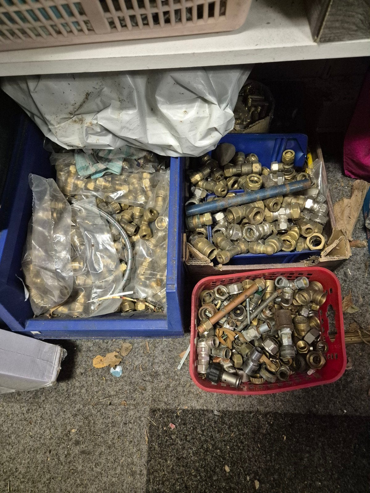Koperen koppelingen, Ophalen, Minder dan 50 mm